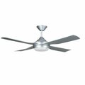 Brillo 52 in. Moonah LED Light with Remote Control Ceiling Fan Silver BR2773383
